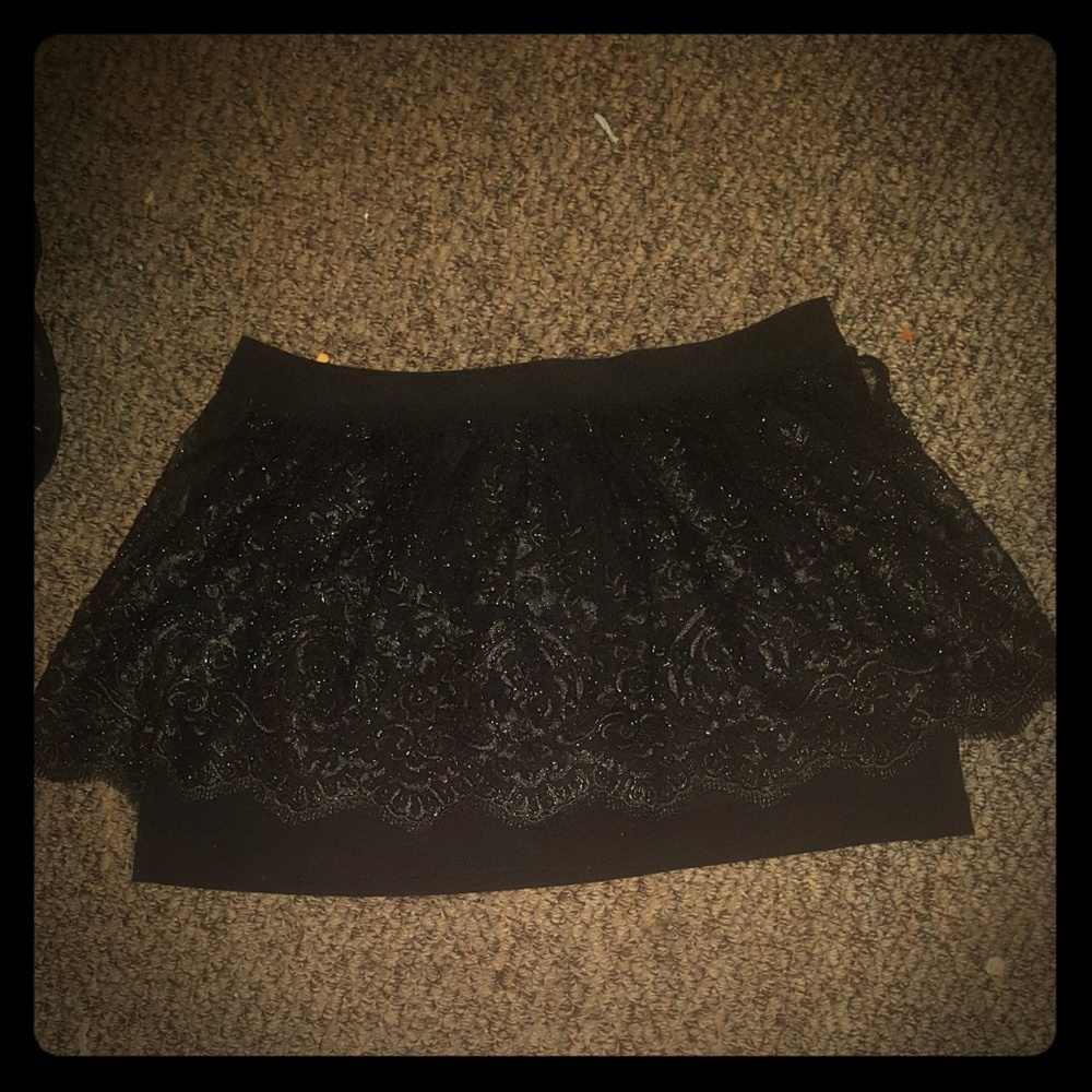 Lace beaded peblum-esque skirt